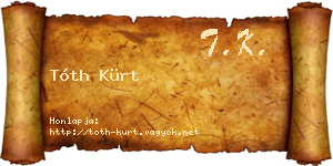 Tóth Kürt névjegykártya